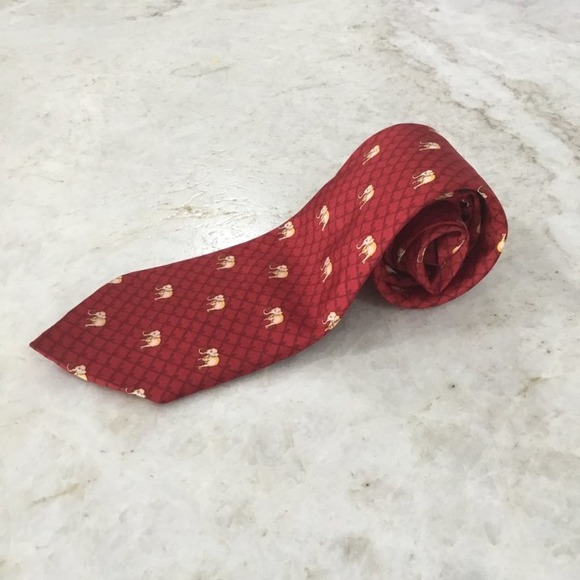 ELEPHANT DESIGN TIE, (no brand name) (long) - Picture 5 of 5